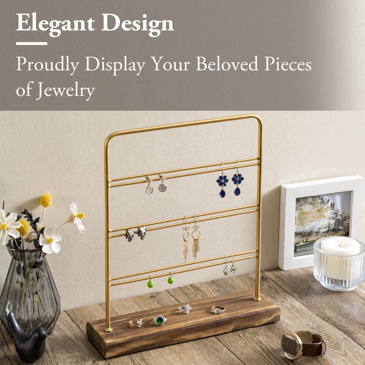 Wood Earring Stand Simple Ear Stud Holder 3-tier Earring Holder Decorative  Jewelry Holder Display Rack Jewelry Stand Display With Wooden Tray/dish |  Catch.com.au